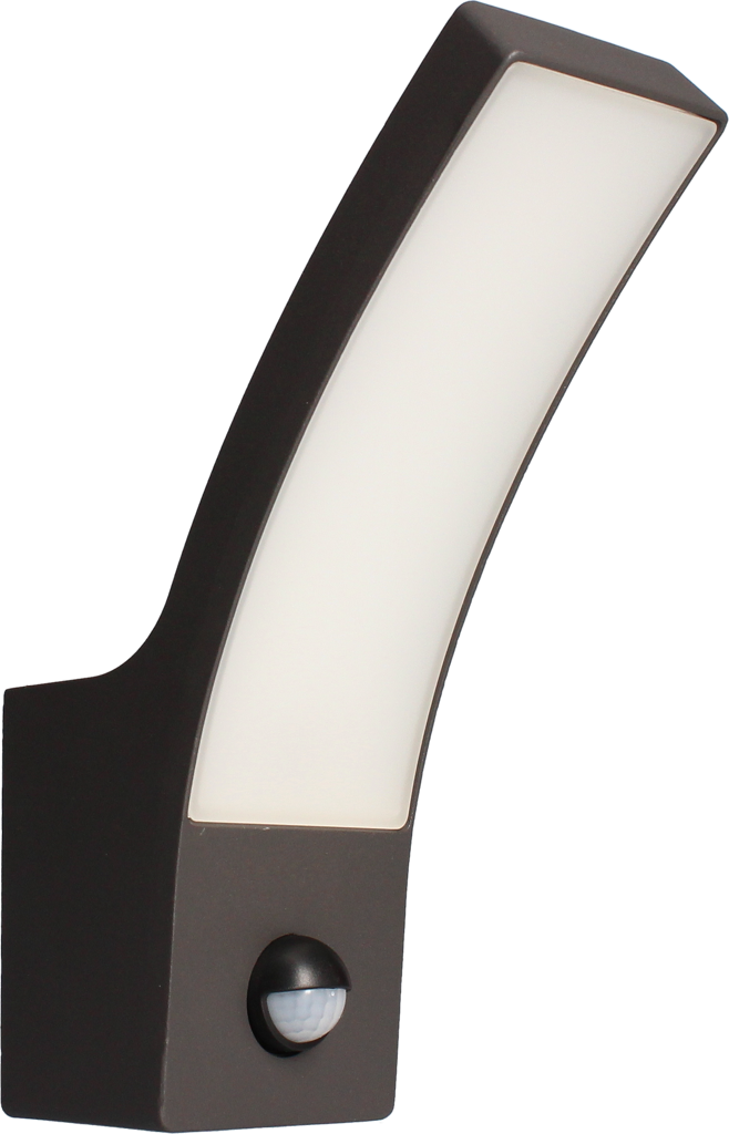 Applique extérieure LED avec détecteur IR CURVE R 10W - 1000lm - 3000K image