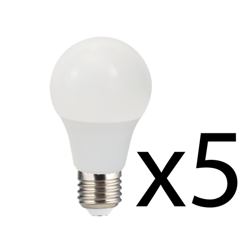 Lot 5 Ampoules LED E27 - A60 - 8W - 806lm image